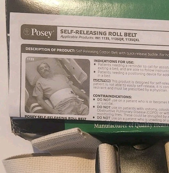 Posey Self-Releasing Roll Belt, Quick Release 1135QR