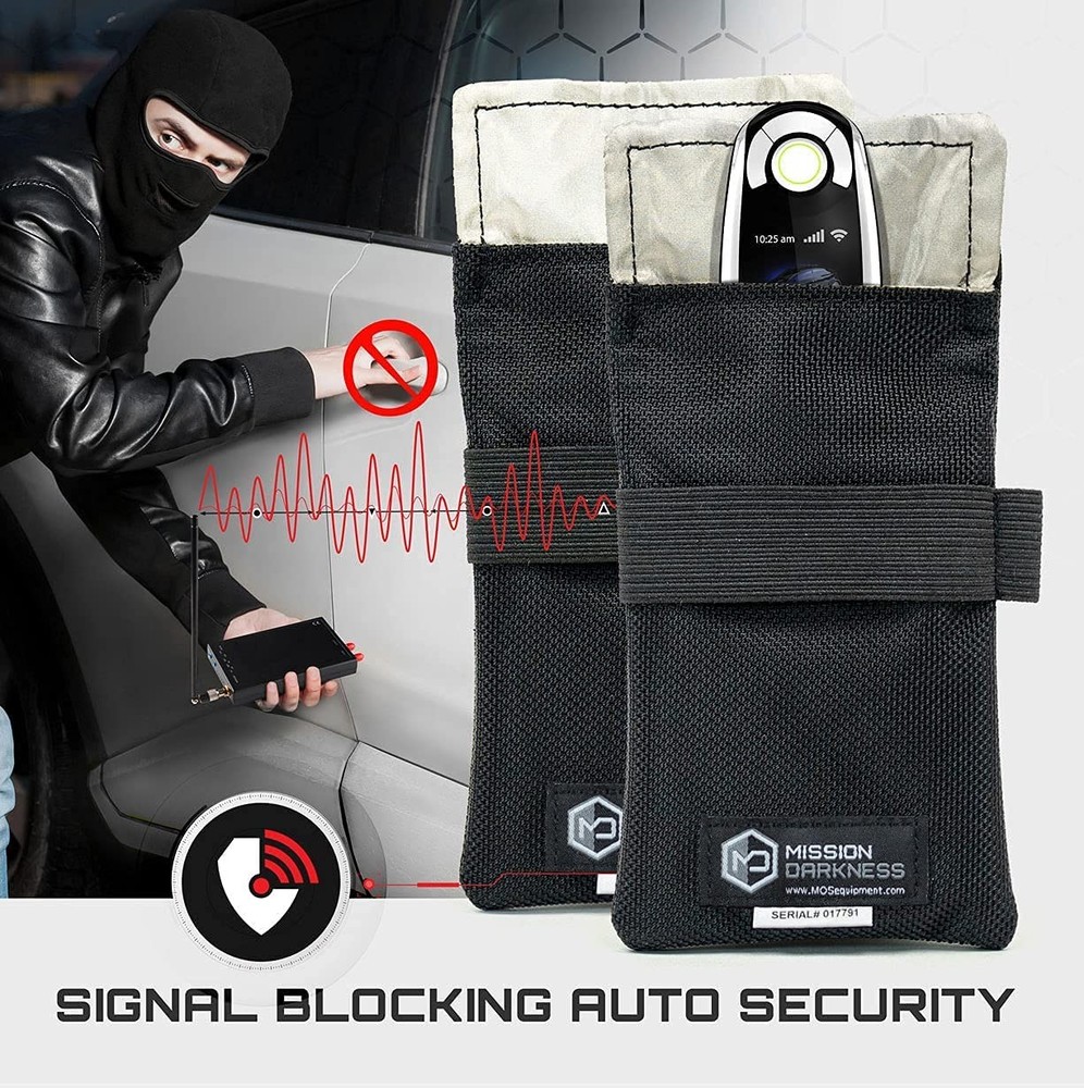 Mission Darkness Faraday Bag for Keyfobs (2-Pack) // RF Shielding Protective ...
