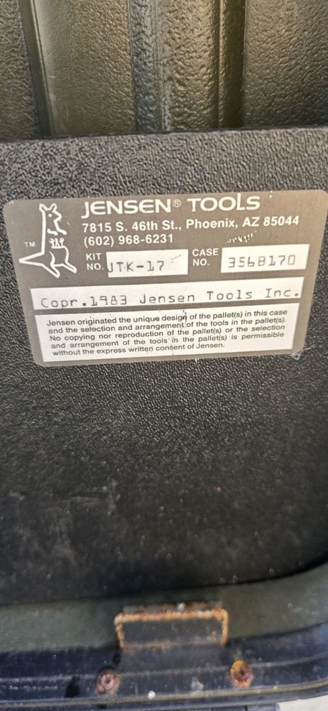 Jensen Tools JTK-17 Tool Kit, NO Tools