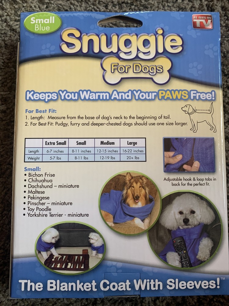 Snuggie For Dogs ~ Small ~Blue