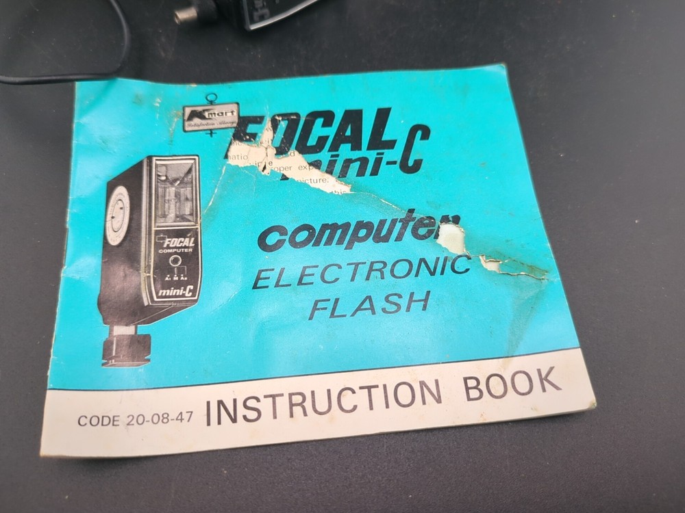 K Mart Focal Computer mini-C Camera Flash Unit Vintage Accessory Untested