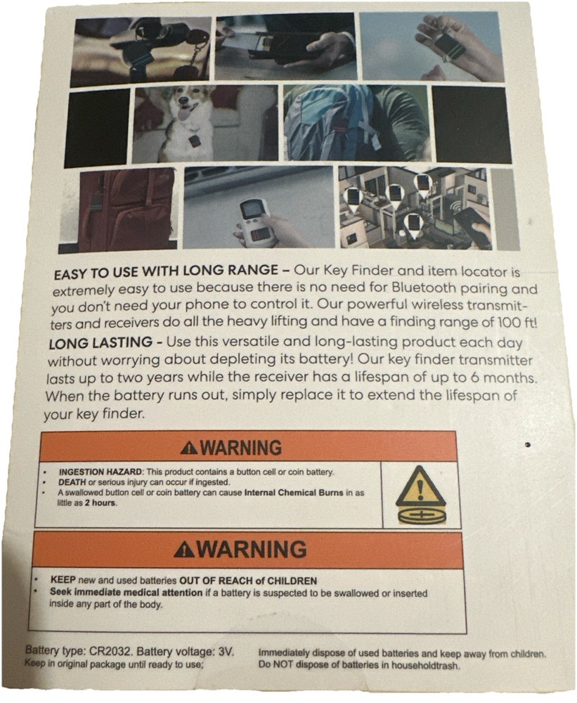 Snap Invent Wireless Keys & Items Finder Set (4-pack)