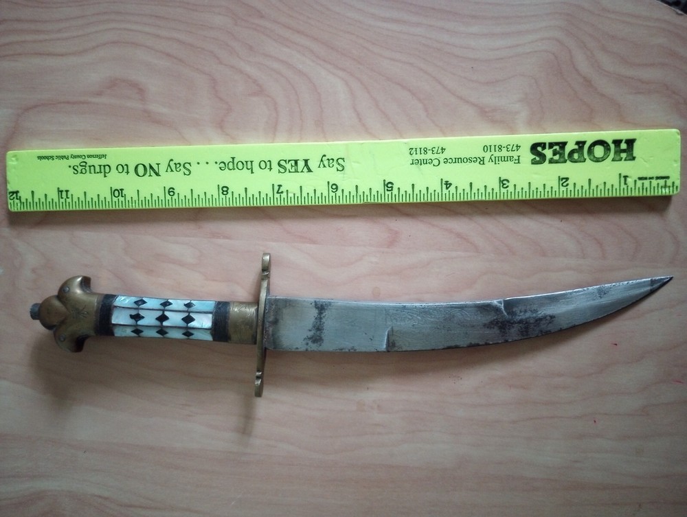 Vintage Dagger Knife with pearl-decorated handle