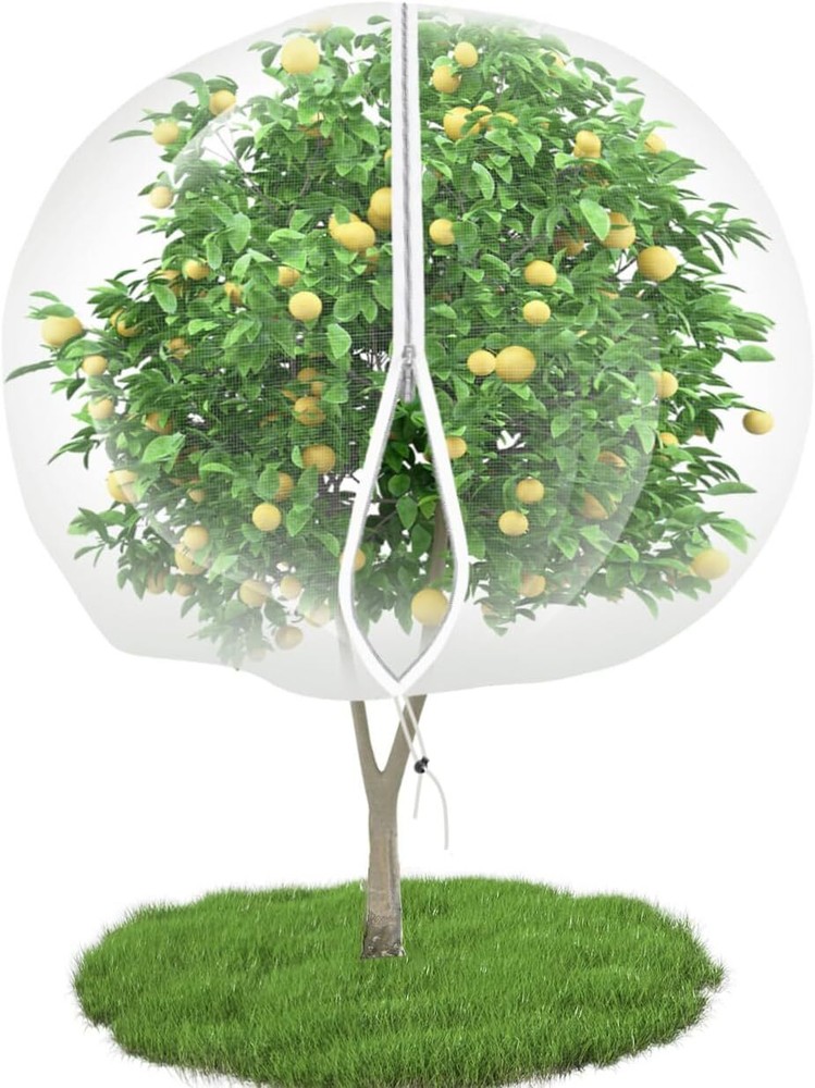 8' x 10' Large Fruit Tree Netting for Squirrels and Birds with Drawstring, In...