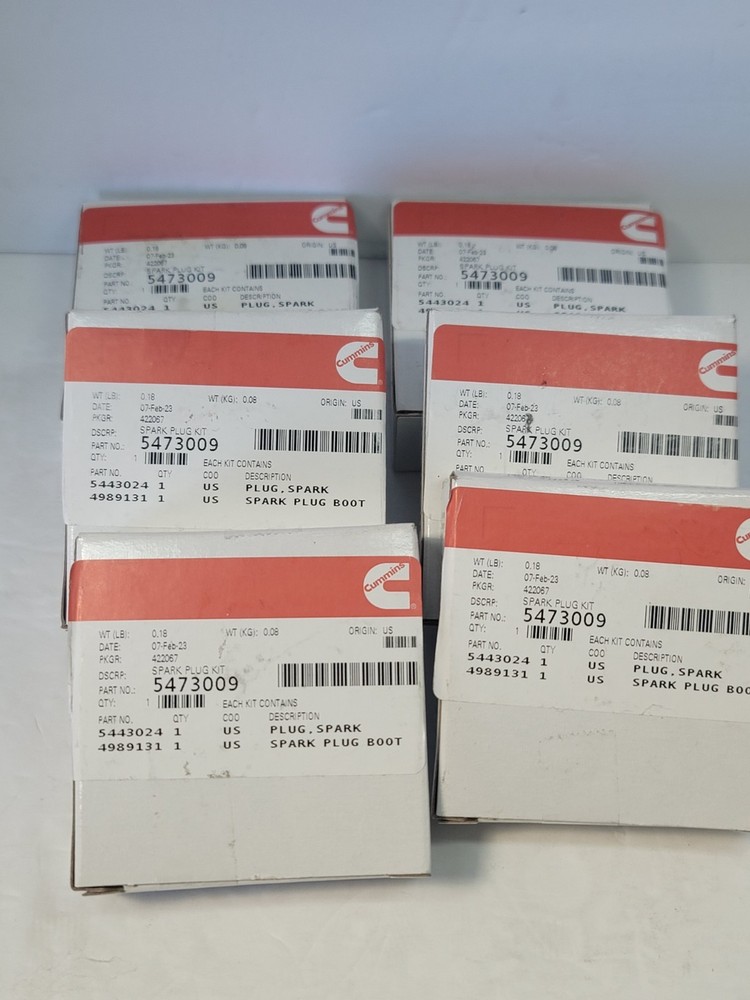 6 pcs Spark Plug 5473009 Kit Genuine Cummins