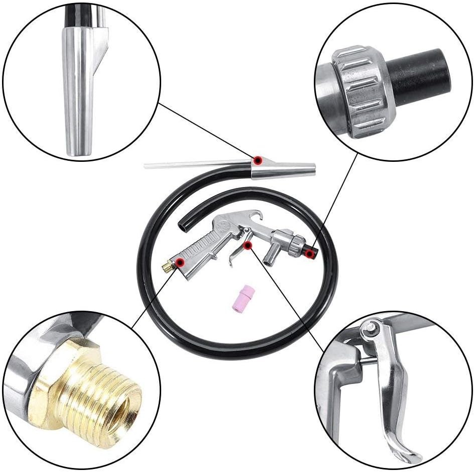 Sand Blaster Kit Blasting Shot Sandblaster Siphon Feed Gun Nozzle Rust Remove