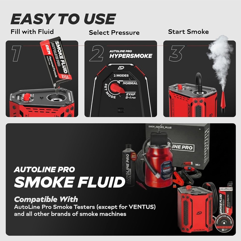 Automotive Smoke Machine 4.4oz Fluid Solution - Starter Size | Thick |...