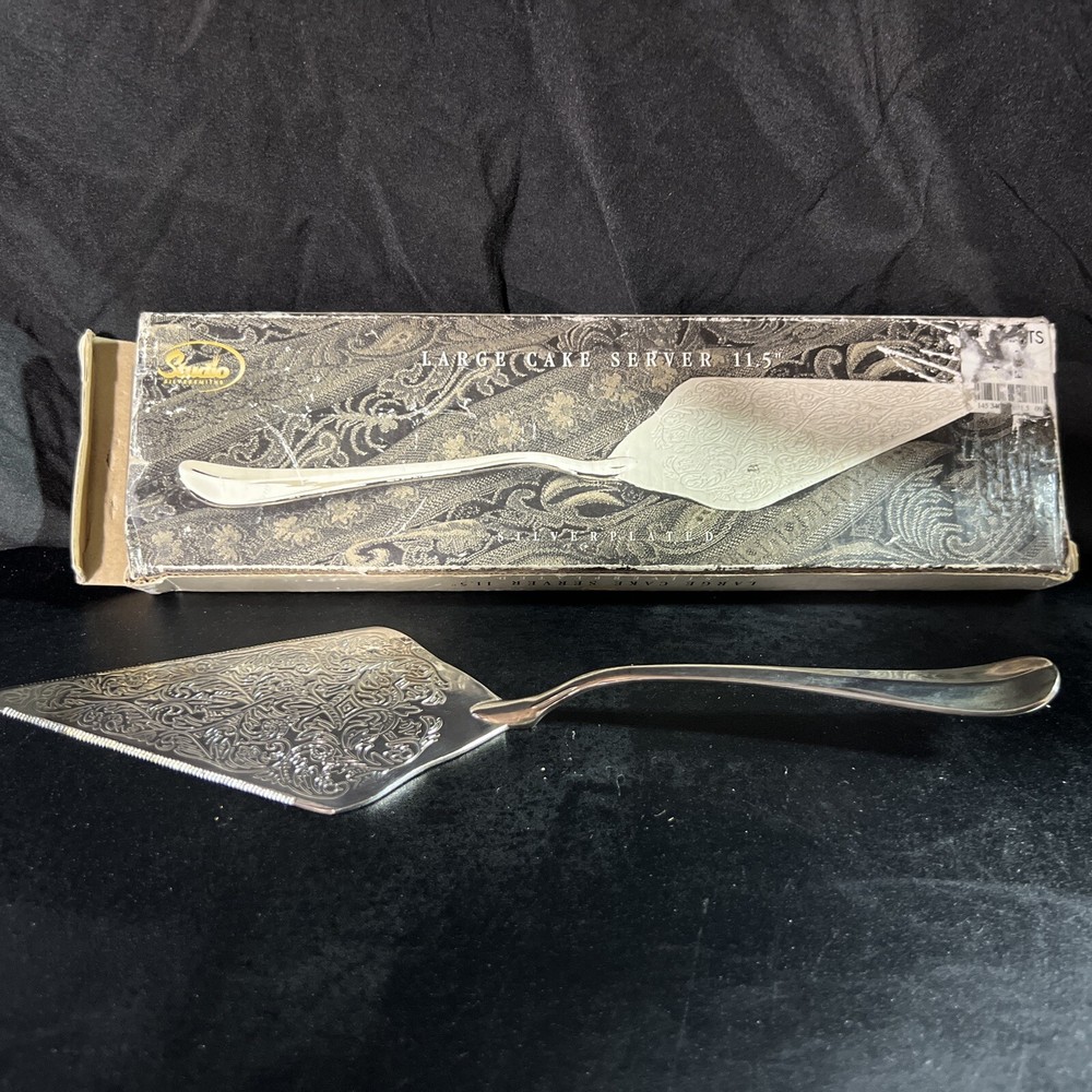Ornate Wedding Cake Pie Knife Server Silver-plated long Studio Silversmith