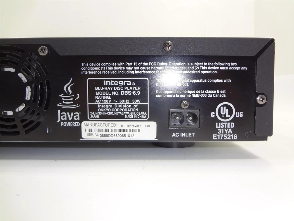 Integra DBS-6.9 Blu-Ray Disc Player - HDMI - No Remote