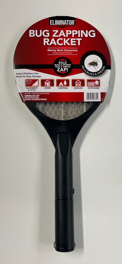 ELIMINATOR | Hand Held Bug Zapping Racket | Fun to Use! | EG19-016-076-12 | NEW