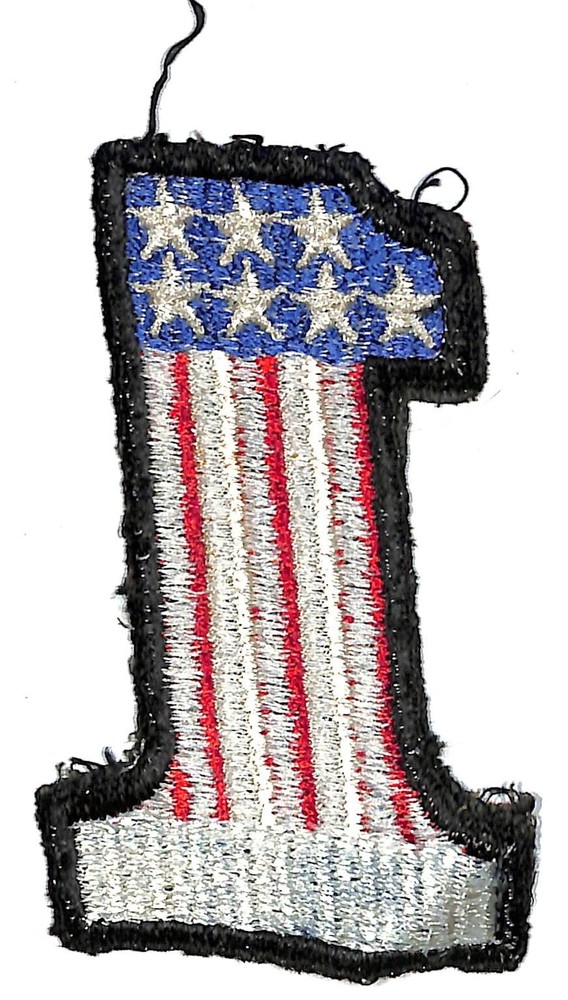 c1976 Harley? #1 Embroidered Patch Vintage 4" Soft & Floppy
