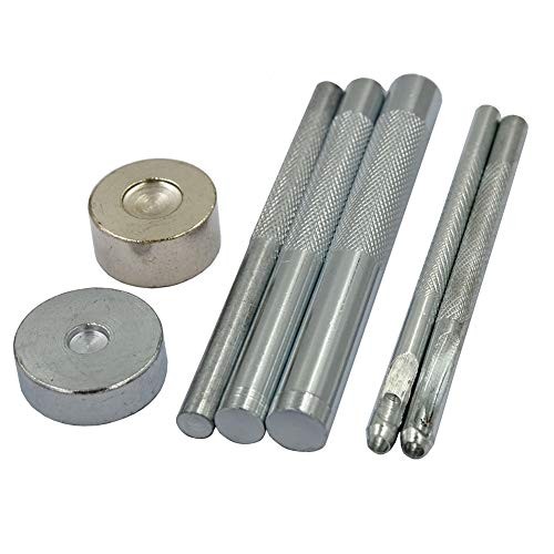 DGOL 7 pcs Metal Domed Rivet Fixing Setting Tool Spike Rivets 7pcs Rivet Setter