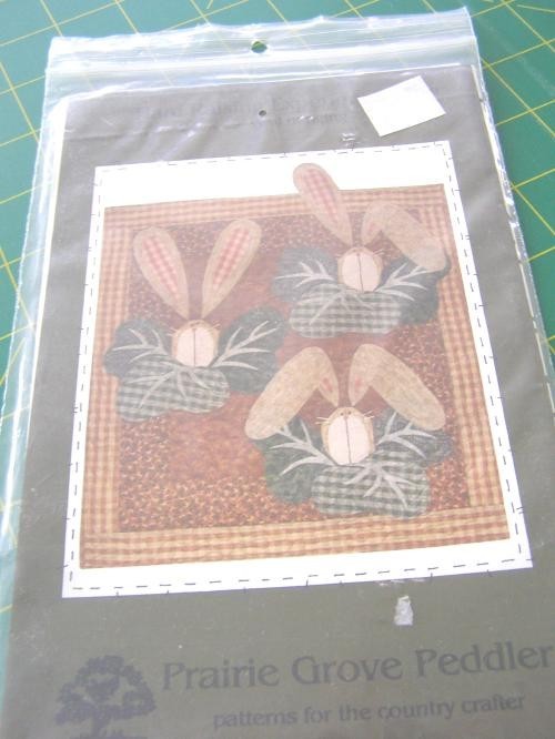 3 Patterns, Mailbox & apples; Rabbit wall hanging; Cat with pumpkins #1630