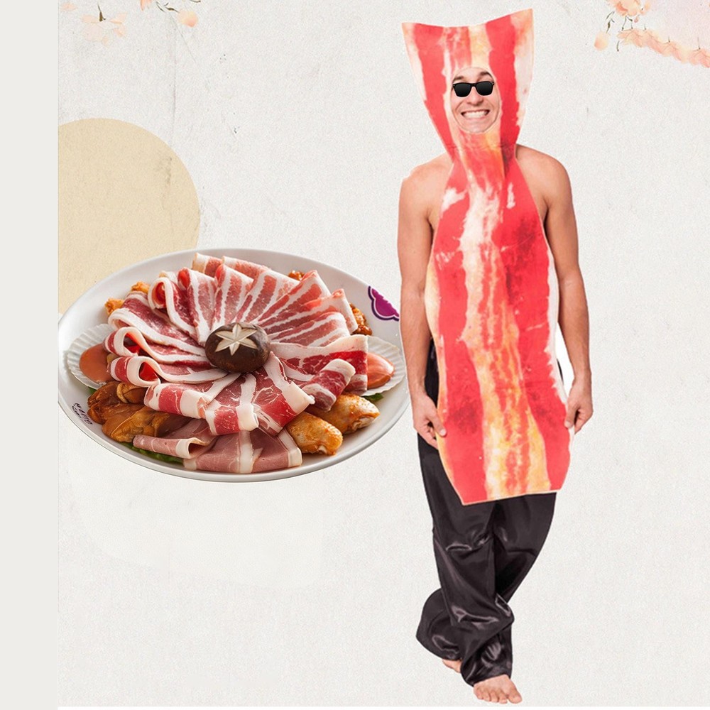 Bacon Strip Costume High Performance Polyester Gifts Versatile Accessory