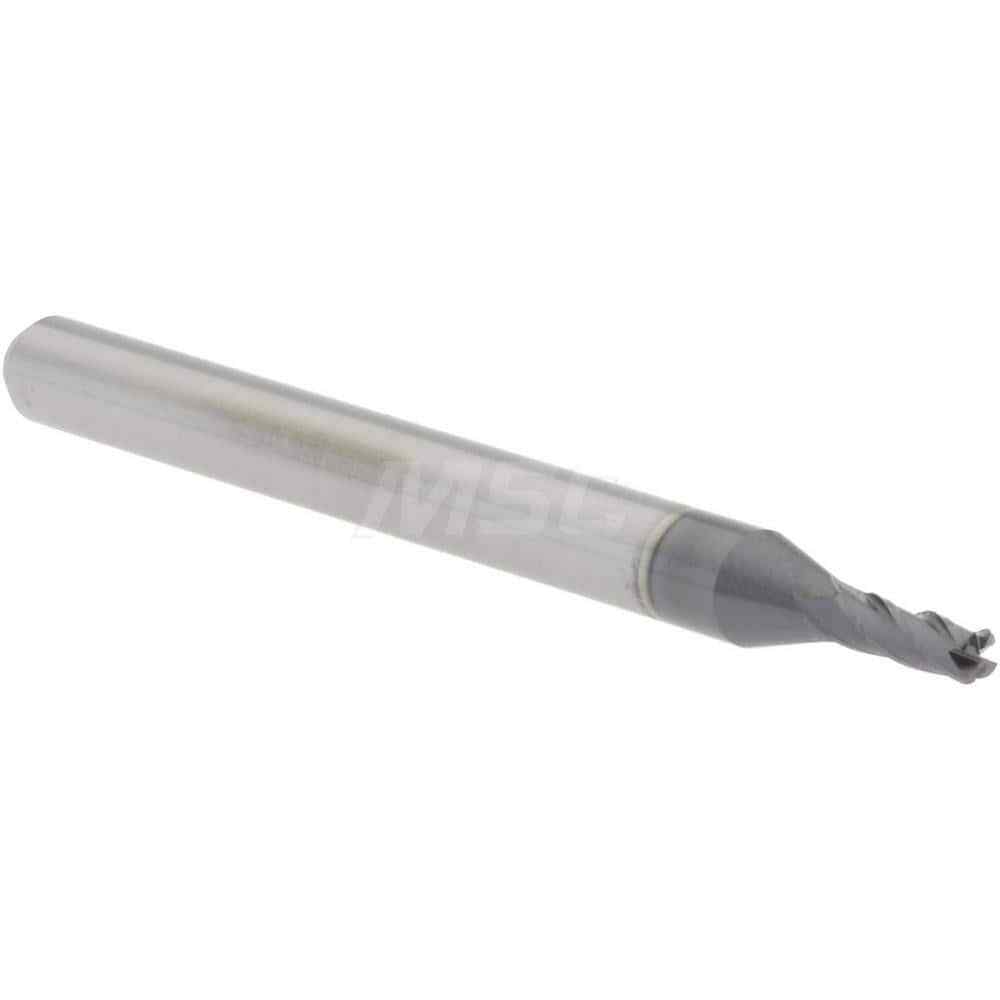 Accupro 1/16" Diam 4 Flute Single End Solid Carbide 0.01" Corner Radius End M...