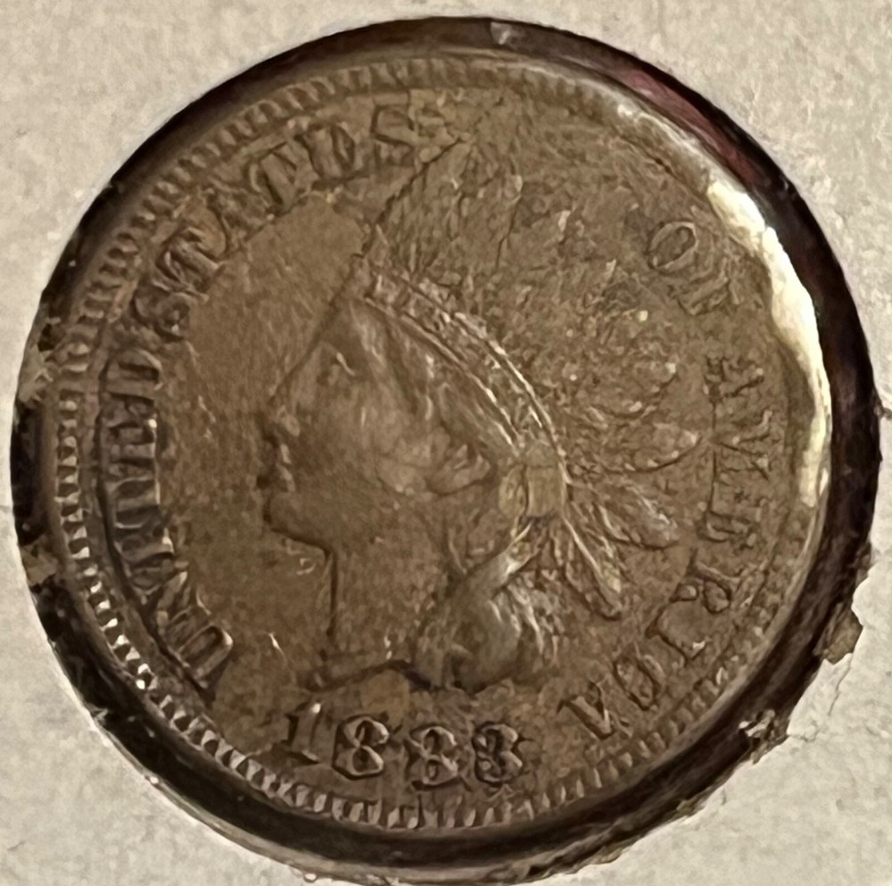 1883Indian cent ,  XF, scarce date