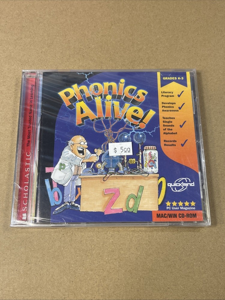 Phonics Alive Scholastic PC Win/Mac Educational Game Scholastic Sealed