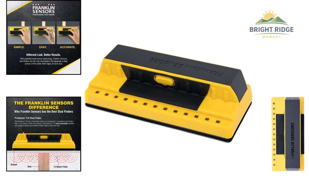 Durable Plastic Stud Finder with Rectangular Shape and User-Friendly Design