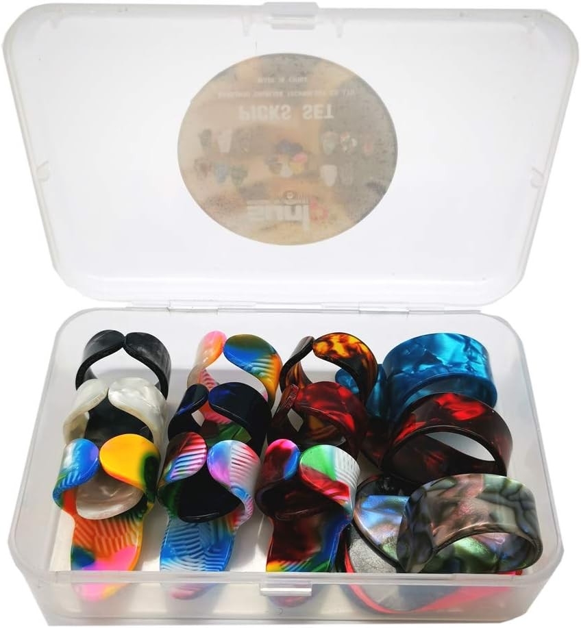 Thumb Finger Picks Plectrum With Plastic Picks,