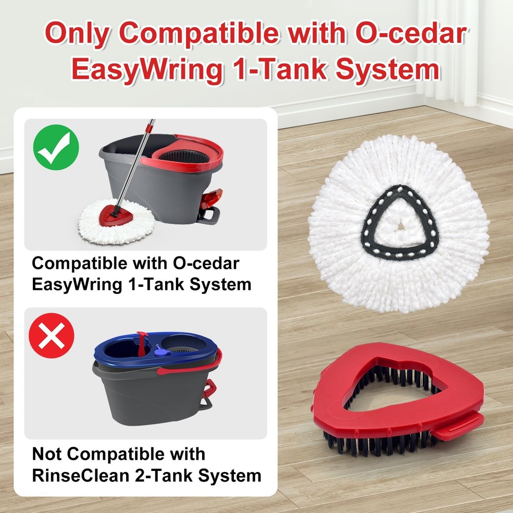 Mop Head Replacement Compatiable with Ocedar EasyWring 1-Tank System,Mircofib...