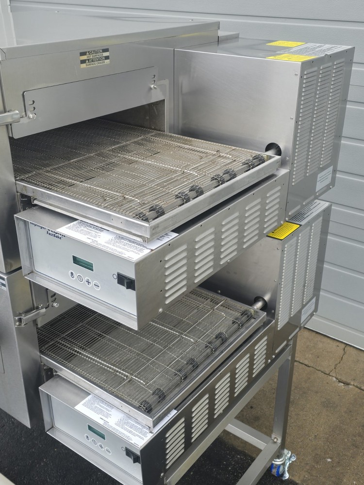 Lincoln Impinger Double 1116 Double Stack Gas Fired Conveyor Pizza Ovens