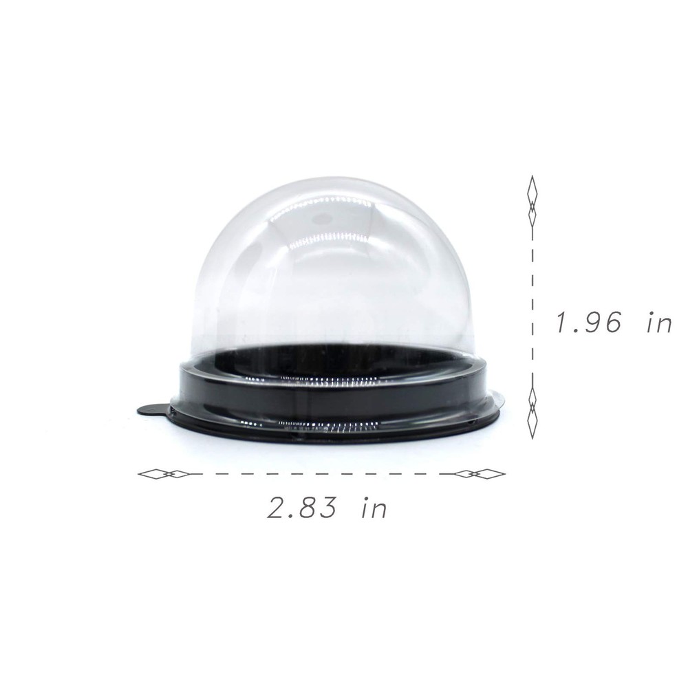 Clear Plastic Mini Cupcake Container,25 PC Desk Pet Containers Mooncake Boxes...