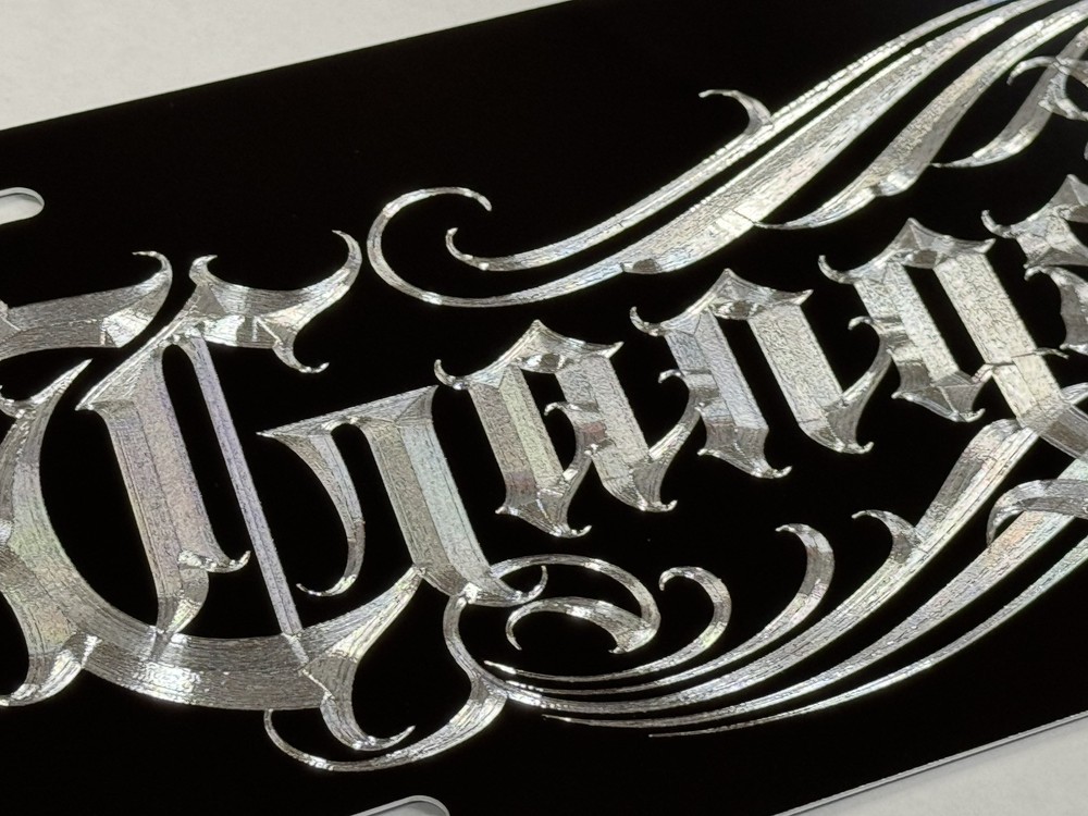 Custom Personalized Name 🔥REFLECTIVE Diamond Etched License Plate Front Car Tag