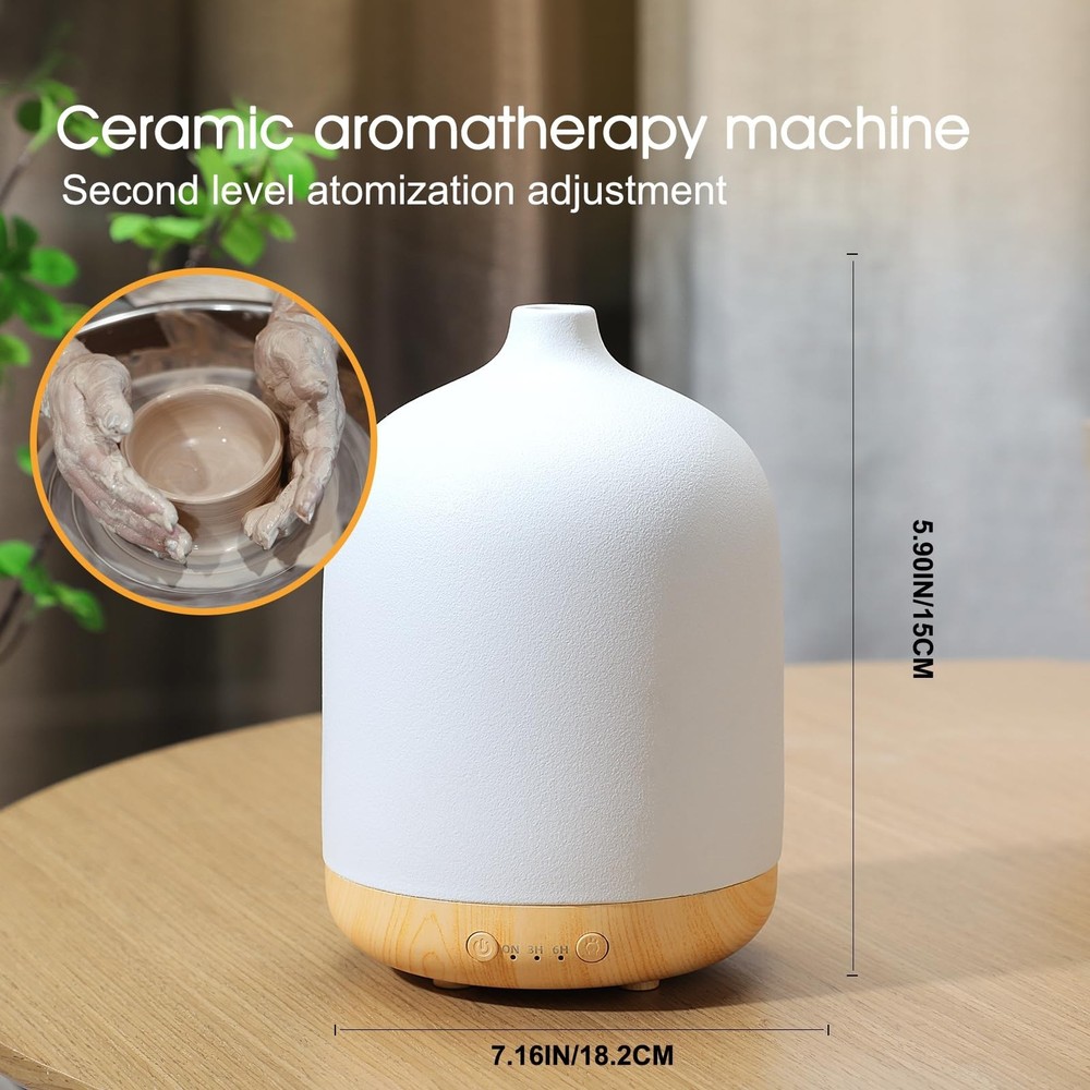 Ceramic Essential Oil Diffusers for Home, Decorative Bedroom Aromatherapy Sce...