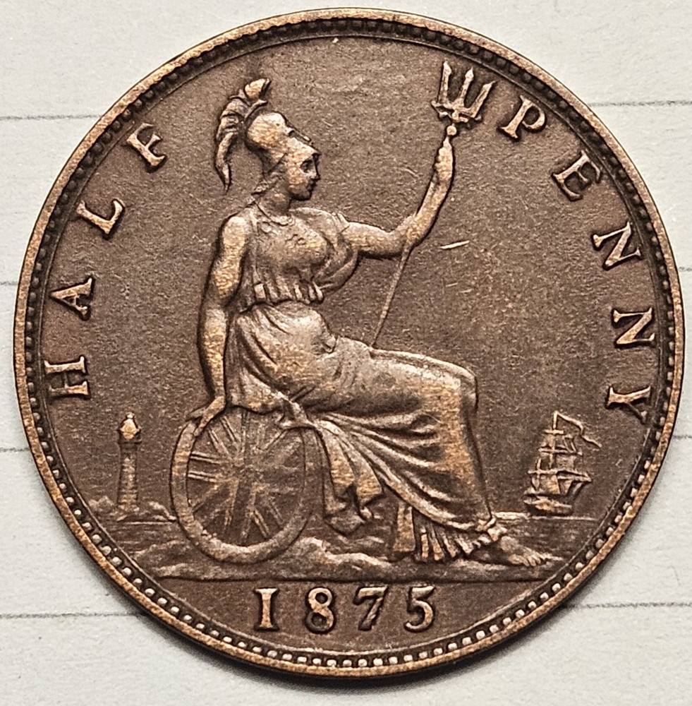 Great Britain 1875 Half Penny 1/2d
