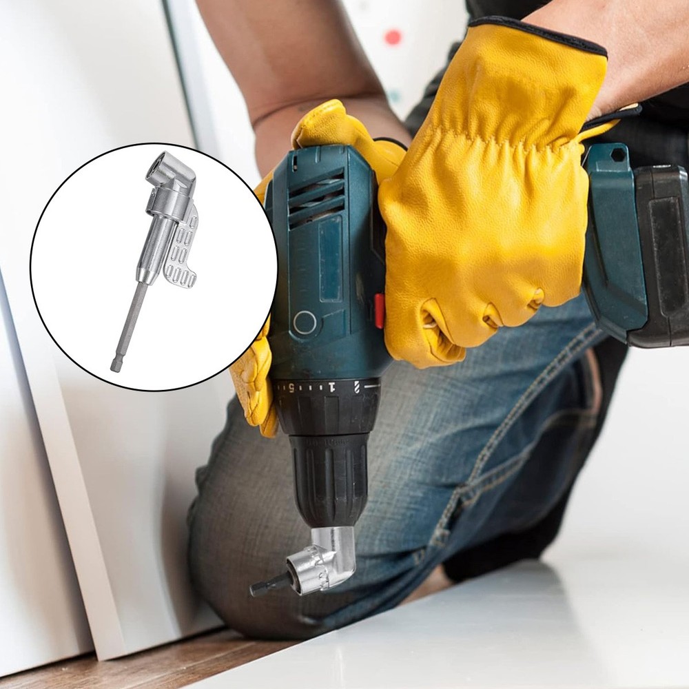 Detachable 90 Degree Screwdriver Right Angle Drill Attachment DIY Socket Adapter