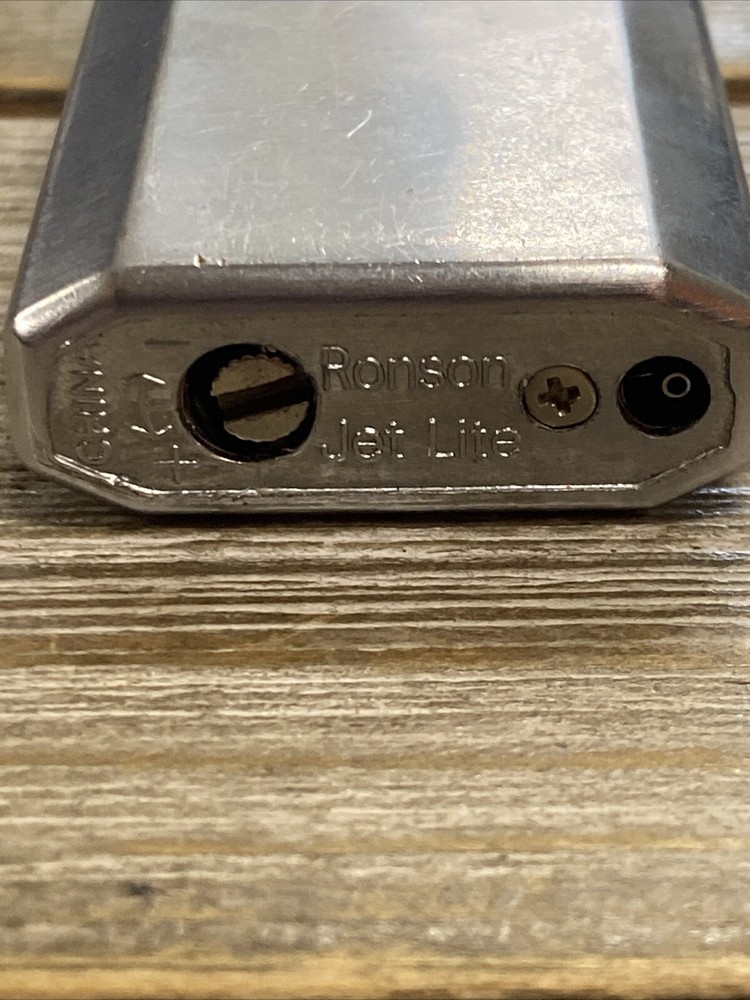Ronson Collectible Jet Lite Metal Silver Tone Lighter