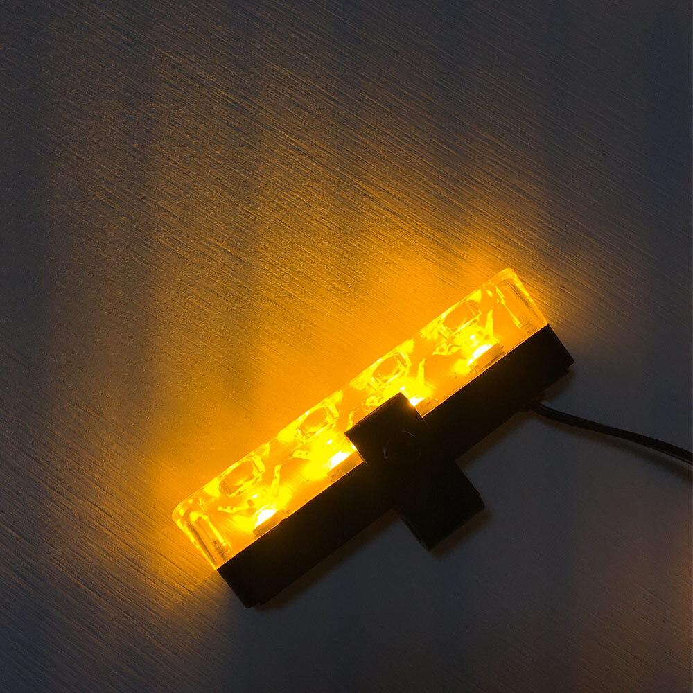 4x Car Front Grille LED Emergency Strobe Flash Warning Light Remote Control Kits