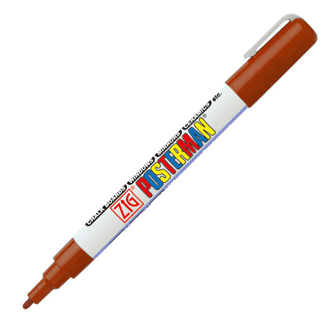 Brown Posterman Waterproof Pen - 1mm Fine Tip