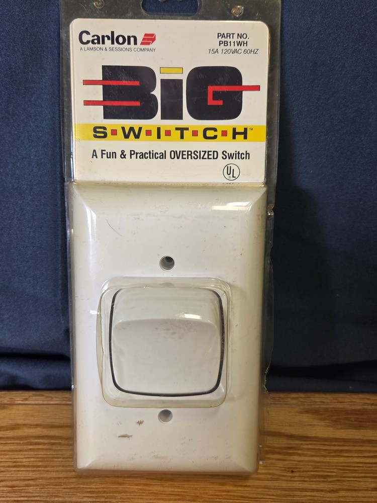 Carlon Wall Light Switch Large A Fun & Practical Oversized Switch White