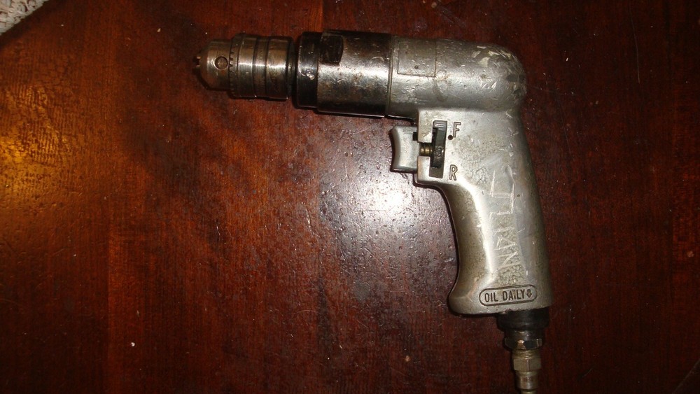 Mac Pneumatic Drill Aircraft Tool 1/4 Jacobs Chuck Reversible.