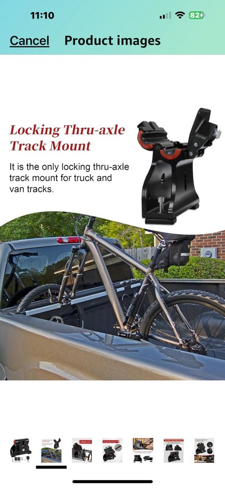 DropTop Locking Thru-Axle Fork Mounts, Adjustable Locking Thru-axle Track Brack