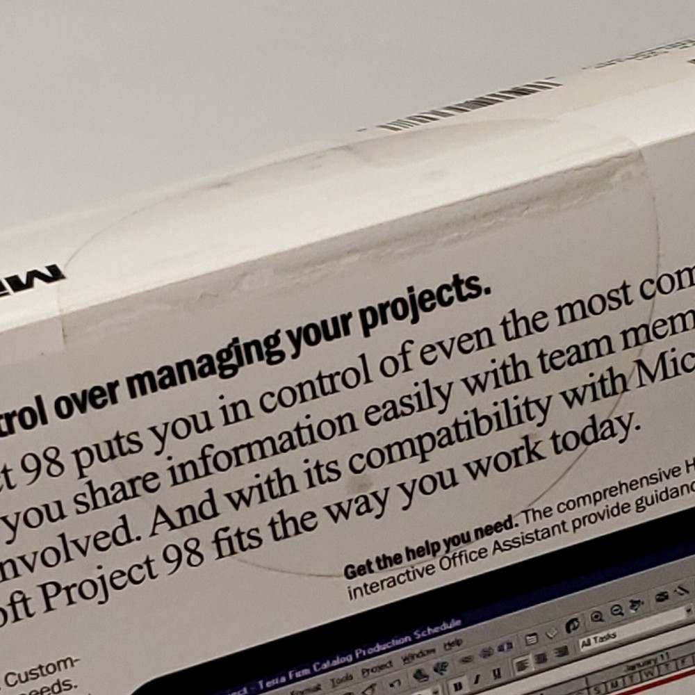 Microsoft Project 98 Full Version Sample For PC Maybe New