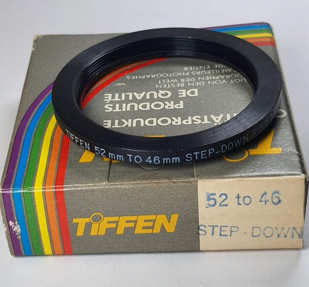 TiFFEN 52-46mm Step Down Lens Filter Converter Adapter Ring 52mm-46mm E52-E46
