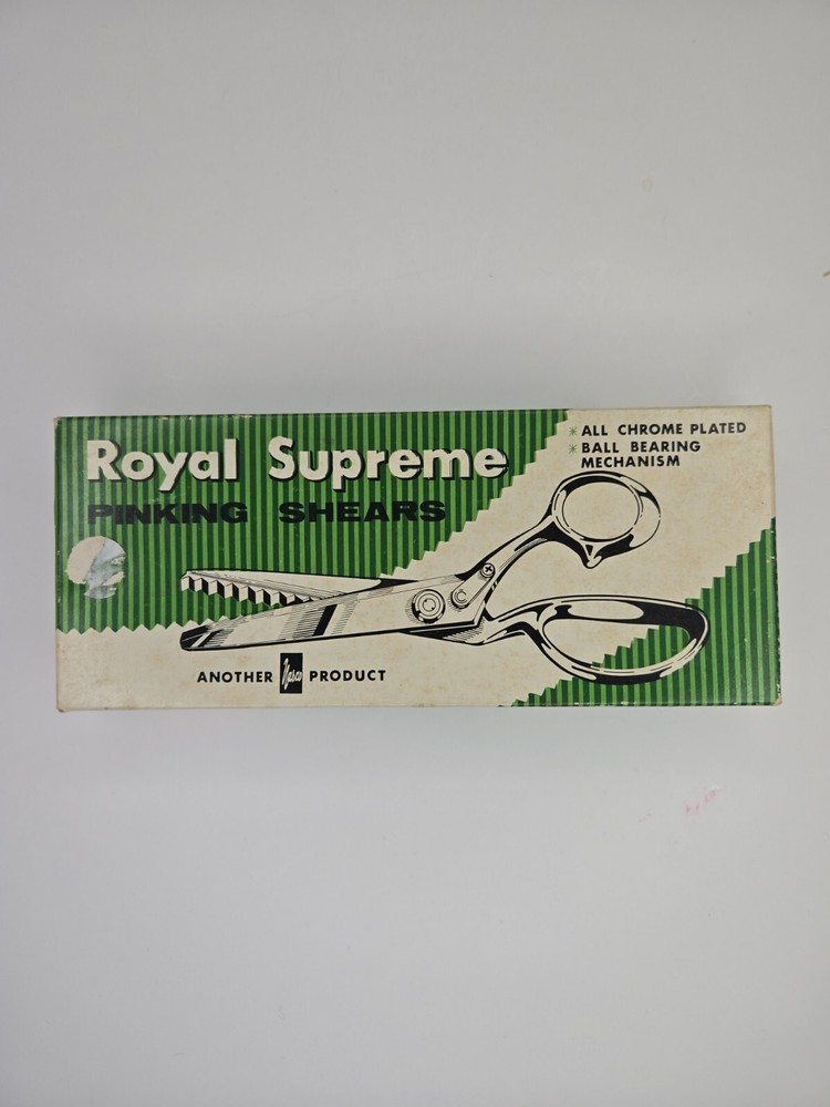 ROYAL SUPREME Chrome Plated Pinking Shears Scissors