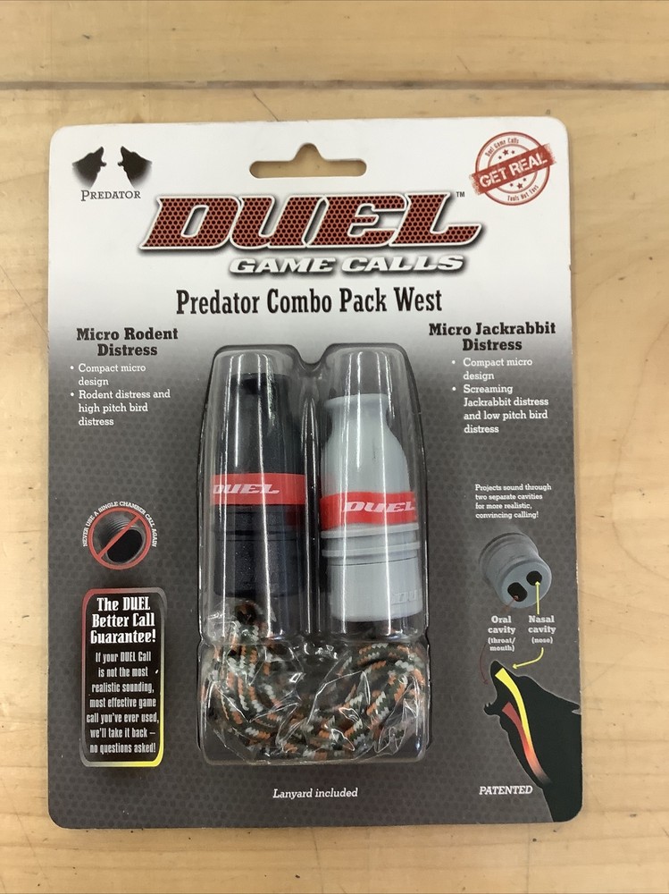 DUEL Game Calls PREDATOR Combo Pack WEST Micro Rodent, Micro Jackrabbit Distress