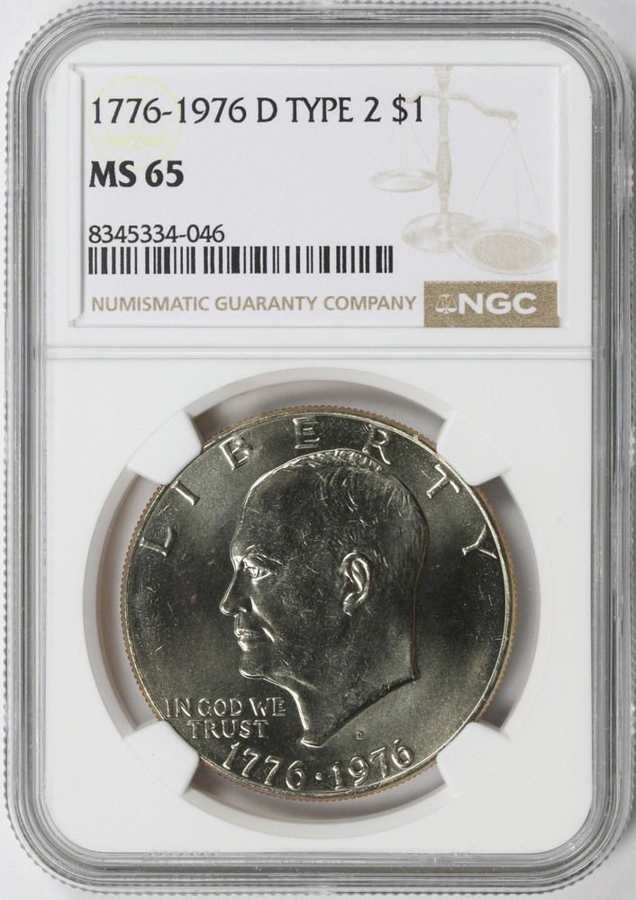 1776-1976-D $1 Type 2 Eisenhower Dollar NGC MS65