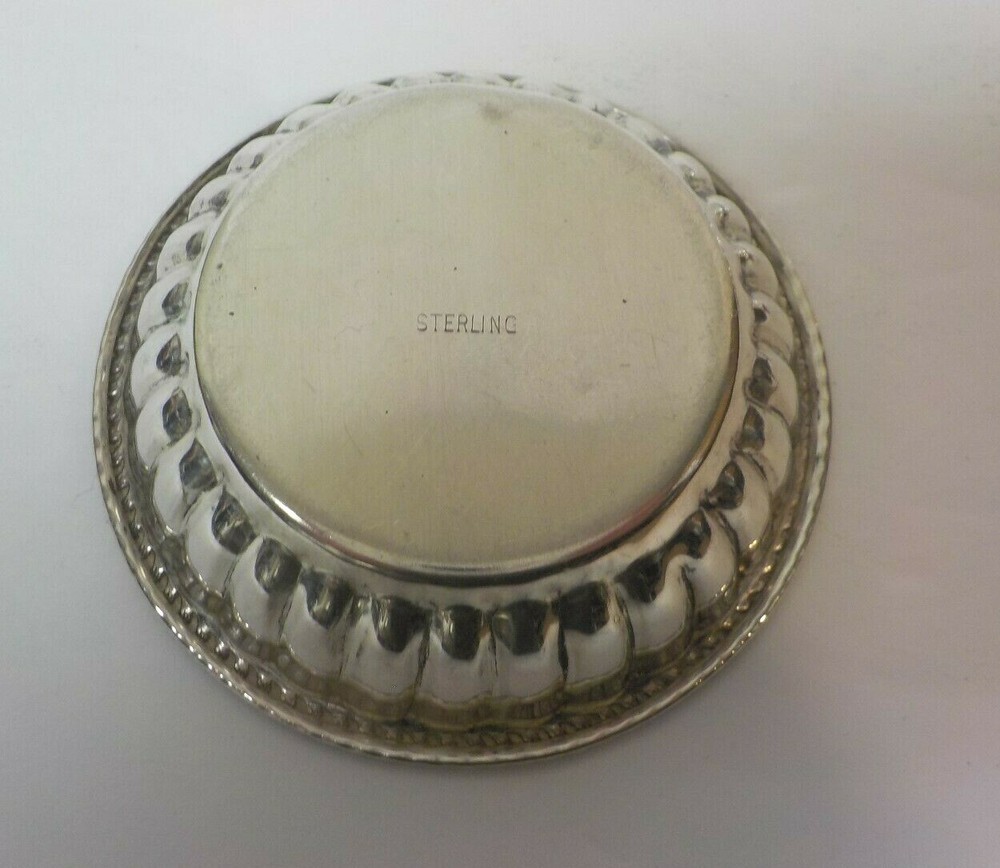 Pair Sterling Silver Salt Cellars or Nut Dishes, No Monograms, 50 grams
