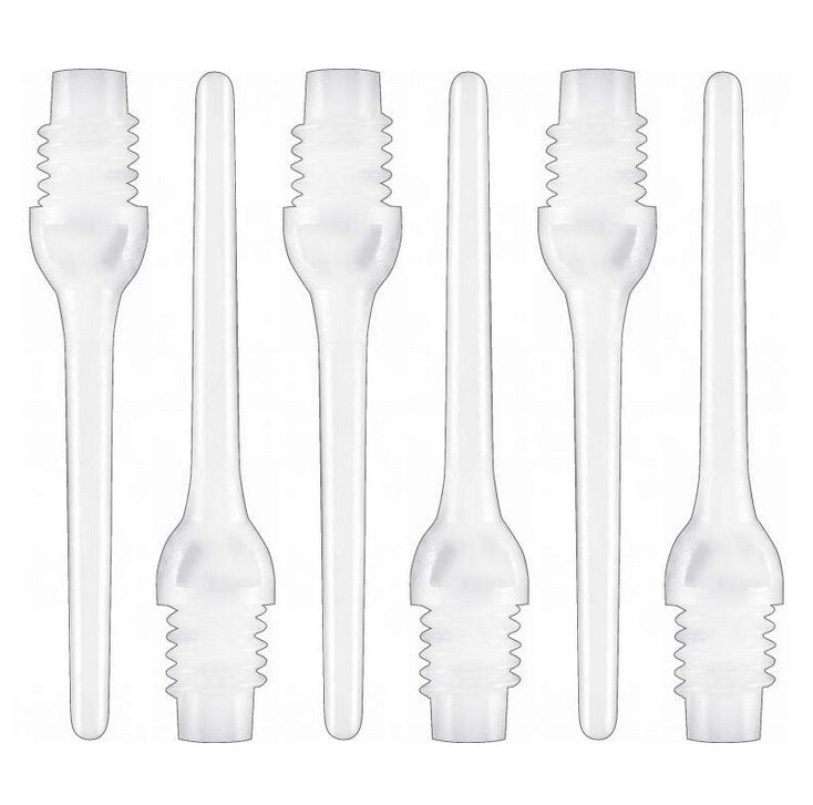 100 Harrows White Plastic Keypoint Soft Tip Dart Points – Ships w/ Tracking