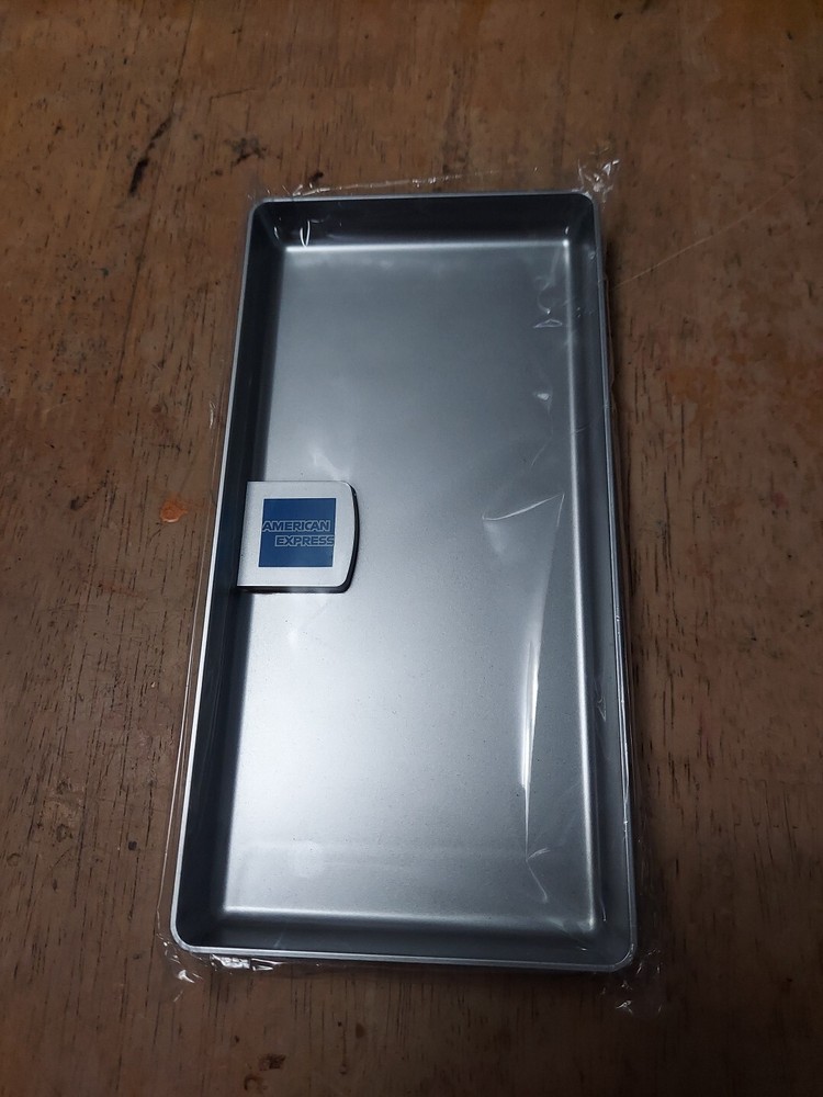 American Express Tip Tray/ Restaurant Check Presenter Receipt Holder - Silver X4