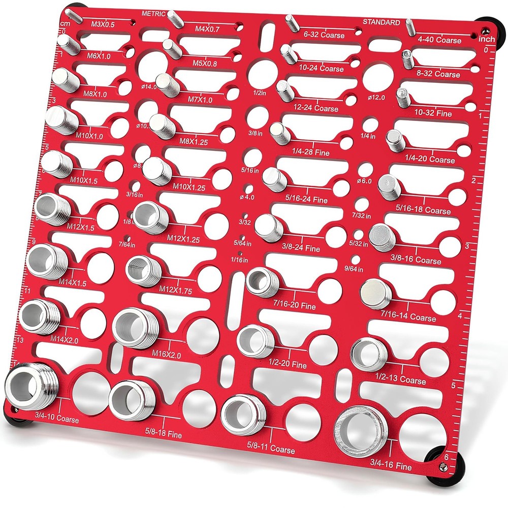 55 Thread Checker - Nut and Bolt Thread Checker Standard and Metric, Bolt Siz...