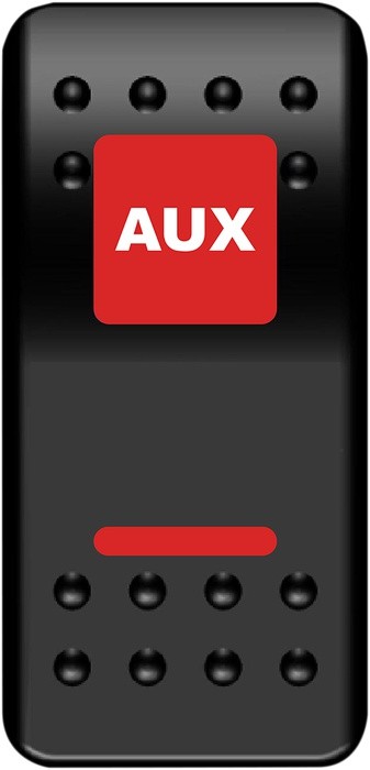 Moose ATV/UTV Auxiliary Power Accessory Switch Red
