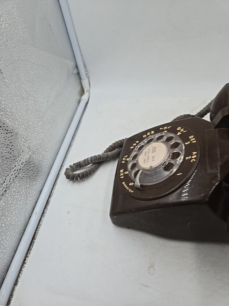 Vintage Brown ROTARY PHONE from BELL 603 Area Code