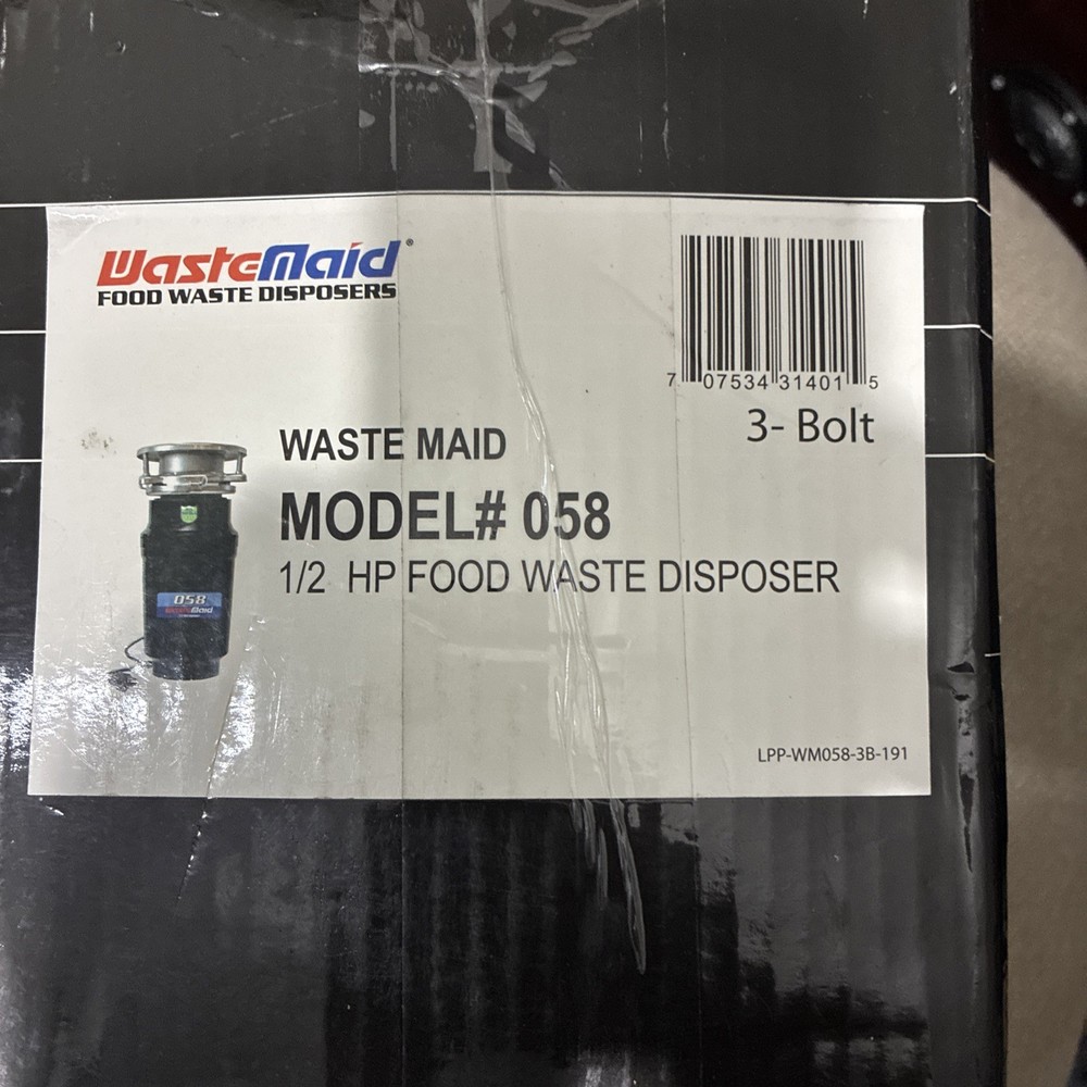 Waste Maid 1/2 HP Continuous Feed Garbage Disposal with Cord, Anti-Jam & Compact