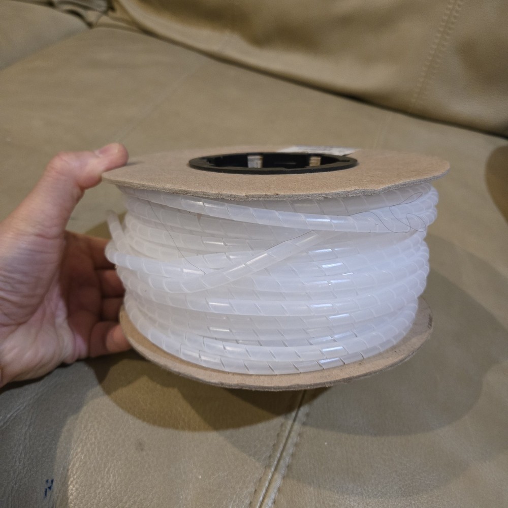 THOMAS & BETTS Clear Spiral Wrap SRPE-250F-9-C - 100 Ft Roll