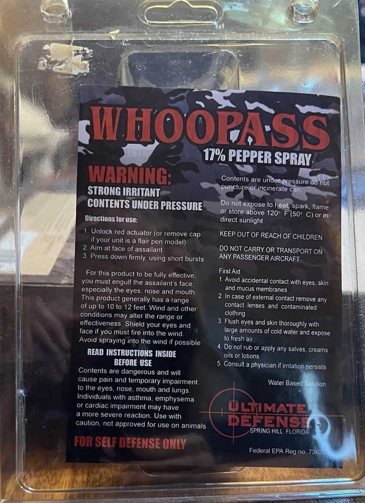 Whoop Ass 17% Pepper Spray 4oz